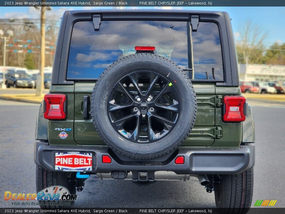 2023 Jeep Wrangler Unlimited Sahara 4XE Hybrid Sarge Green / Black Photo #6