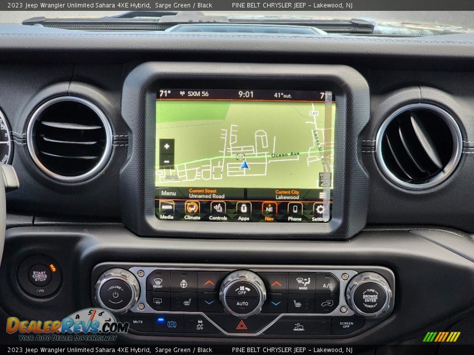 Navigation of 2023 Jeep Wrangler Unlimited Sahara 4XE Hybrid Photo #10