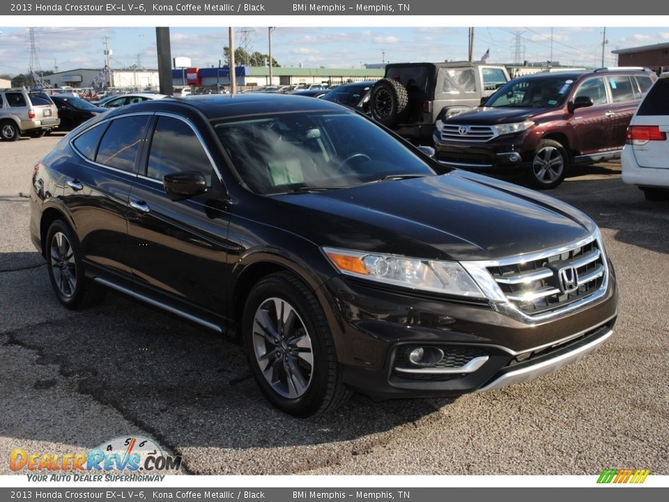 2013 Honda Crosstour EX-L V-6 Kona Coffee Metallic / Black Photo #7