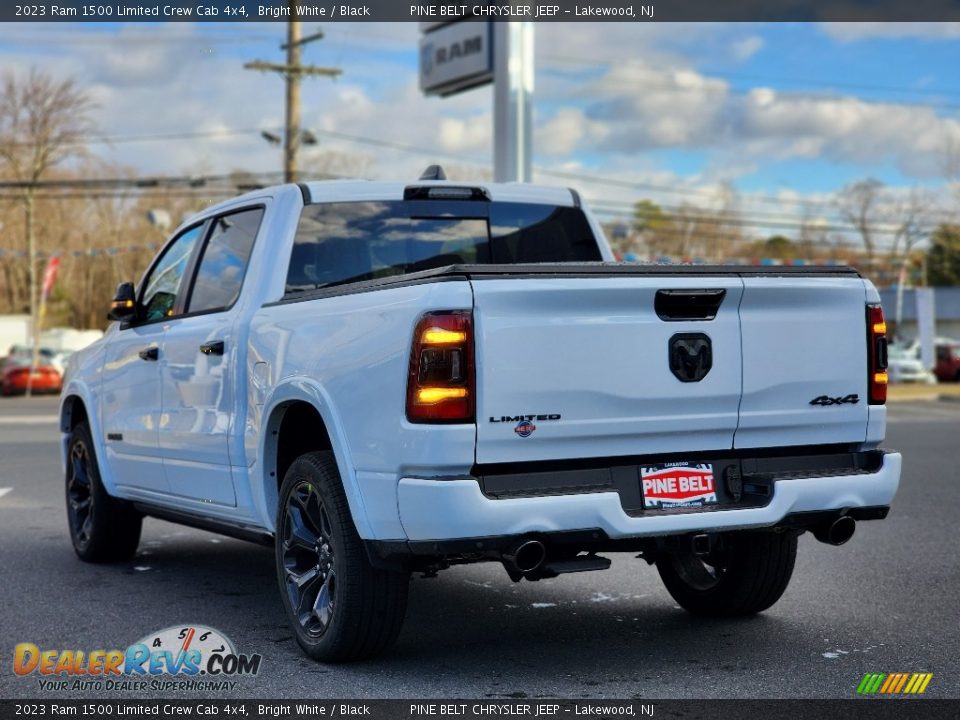 2023 Ram 1500 Limited Crew Cab 4x4 Bright White / Black Photo #4