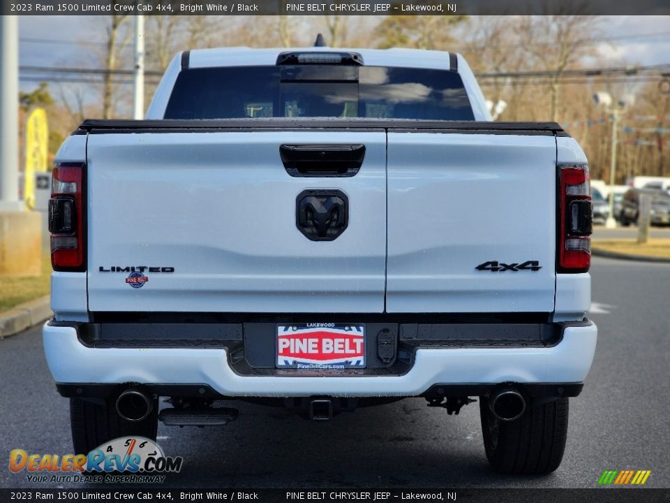 2023 Ram 1500 Limited Crew Cab 4x4 Bright White / Black Photo #6