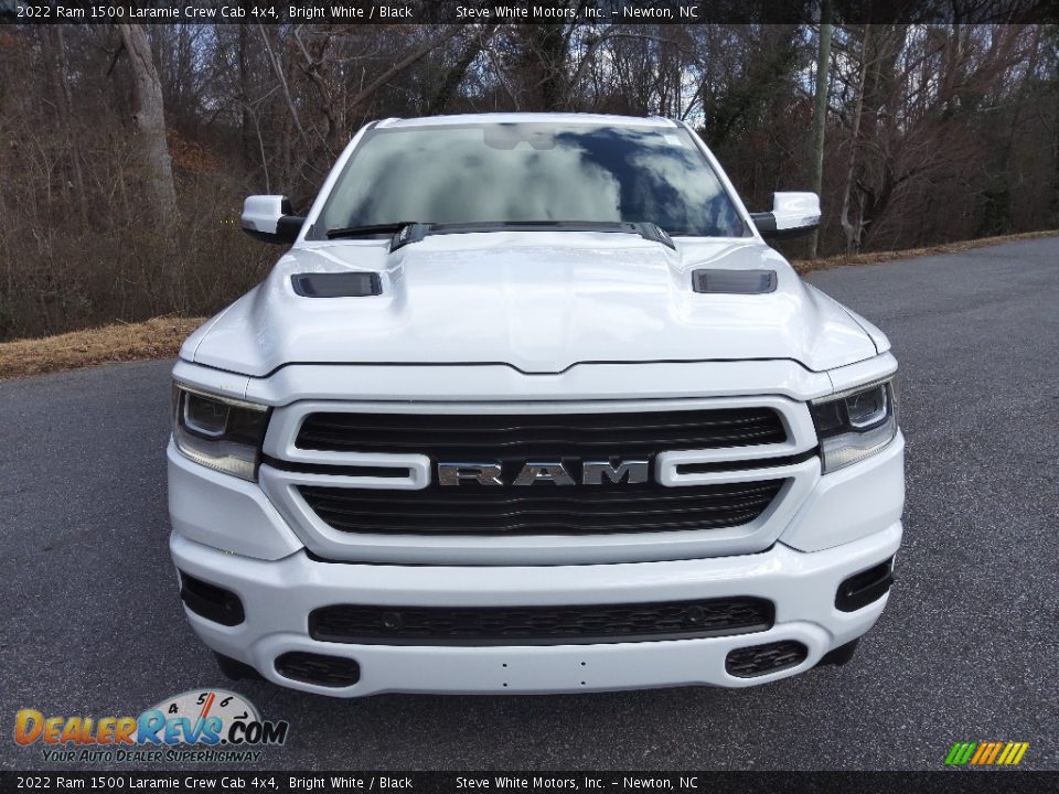 2022 Ram 1500 Laramie Crew Cab 4x4 Bright White / Black Photo #3