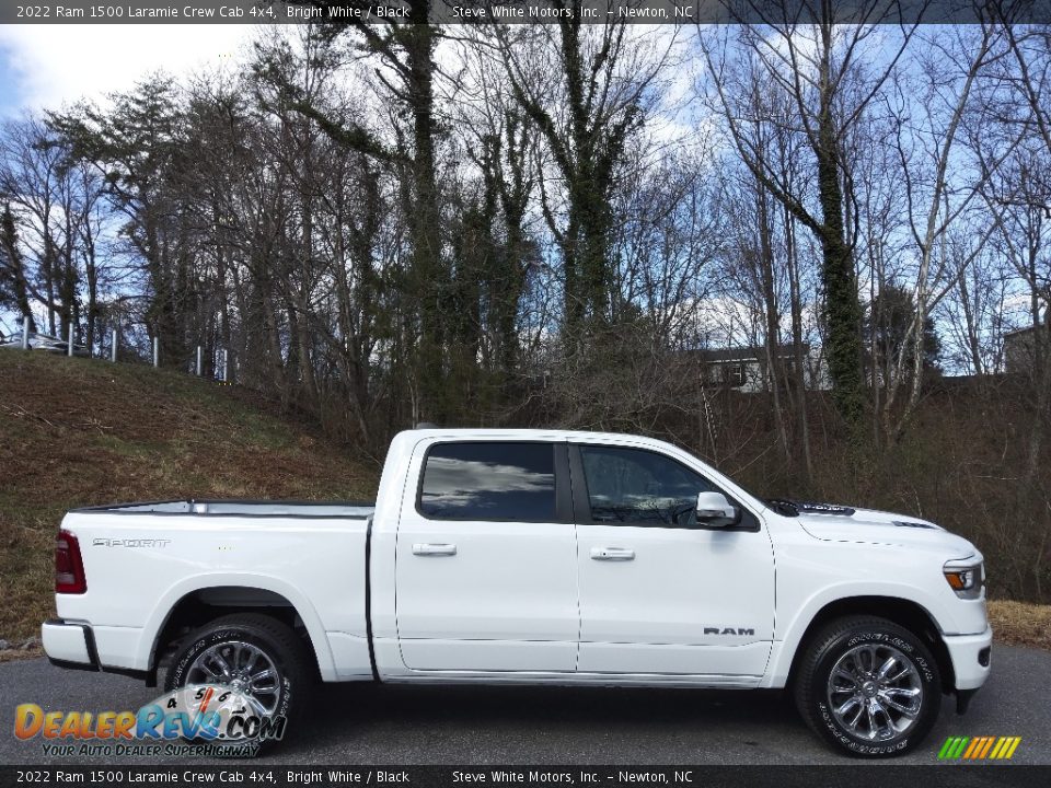 Bright White 2022 Ram 1500 Laramie Crew Cab 4x4 Photo #5