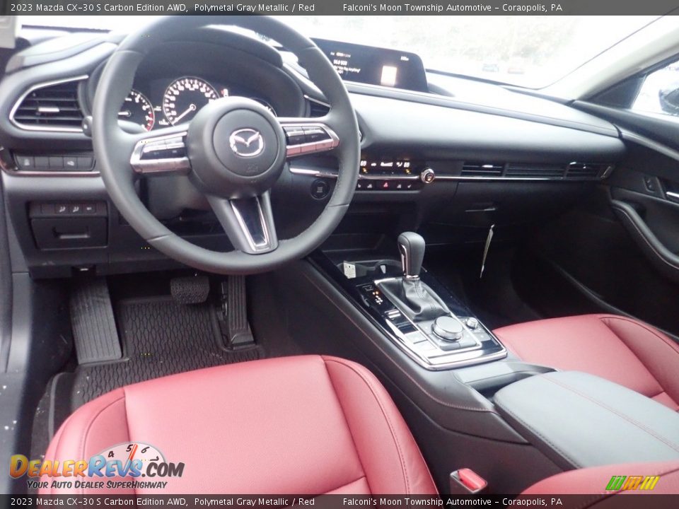 Red Interior - 2023 Mazda CX-30 S Carbon Edition AWD Photo #13