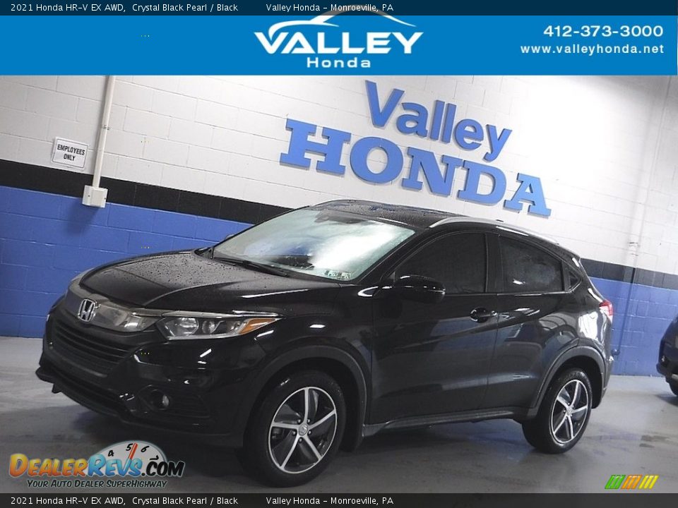 2021 Honda HR-V EX AWD Crystal Black Pearl / Black Photo #1