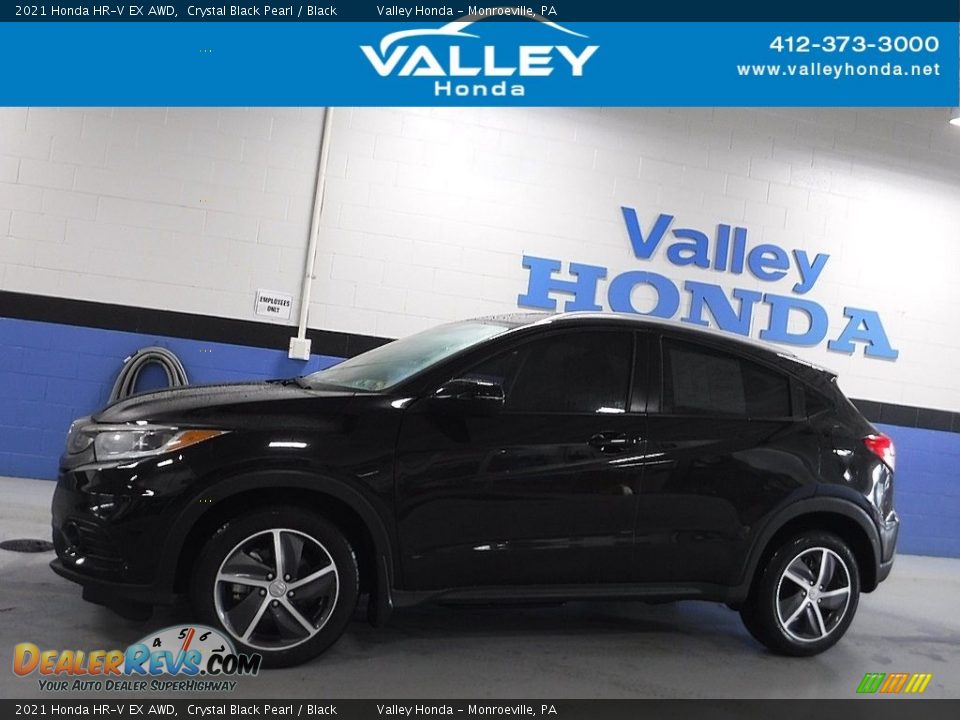 2021 Honda HR-V EX AWD Crystal Black Pearl / Black Photo #2