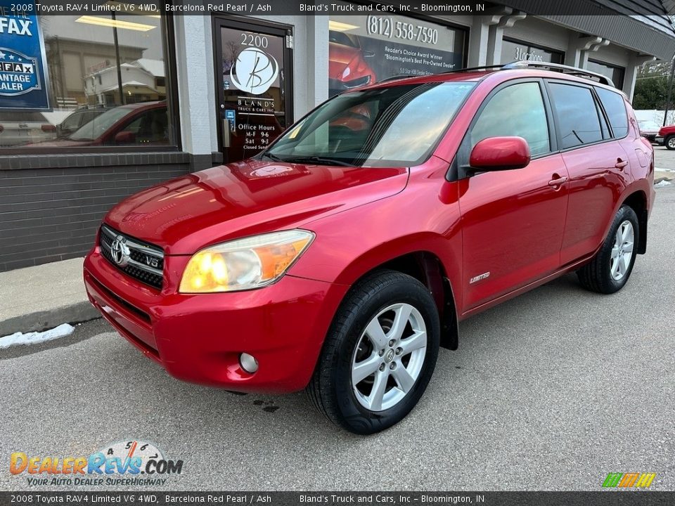 2008 Toyota RAV4 Limited V6 4WD Barcelona Red Pearl / Ash Photo #2