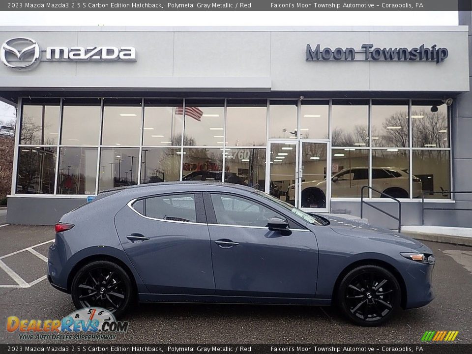 2023 Mazda Mazda3 2.5 S Carbon Edition Hatchback Polymetal Gray Metallic / Red Photo #1