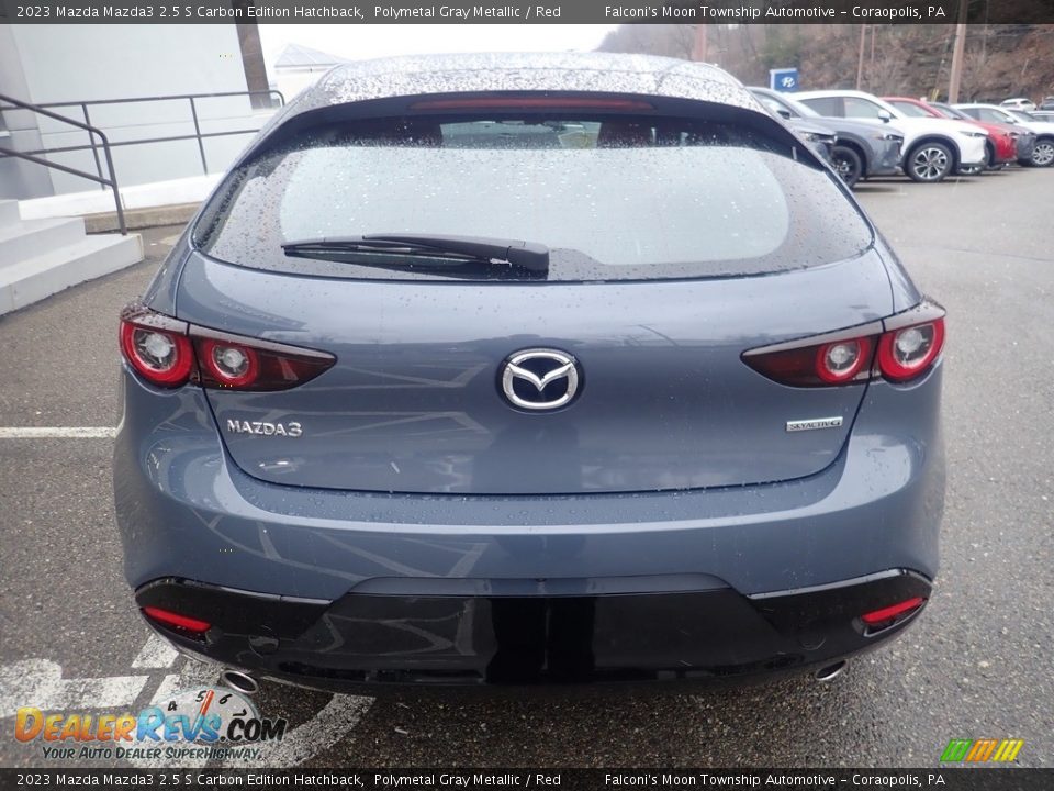 2023 Mazda Mazda3 2.5 S Carbon Edition Hatchback Polymetal Gray Metallic / Red Photo #3