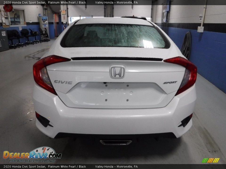 2020 Honda Civic Sport Sedan Platinum White Pearl / Black Photo #7