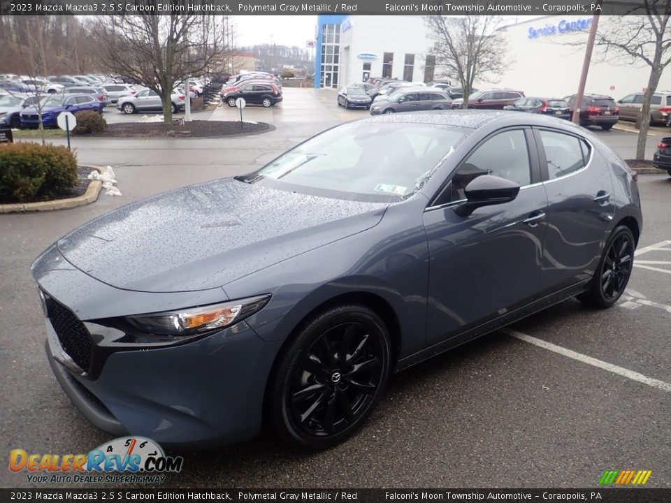 2023 Mazda Mazda3 2.5 S Carbon Edition Hatchback Polymetal Gray Metallic / Red Photo #7