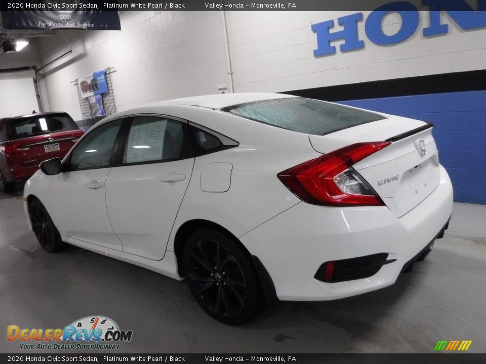 2020 Honda Civic Sport Sedan Platinum White Pearl / Black Photo #9