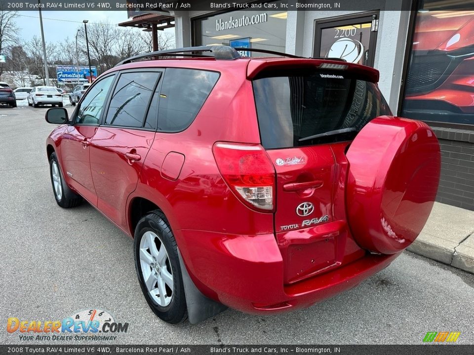 2008 Toyota RAV4 Limited V6 4WD Barcelona Red Pearl / Ash Photo #34