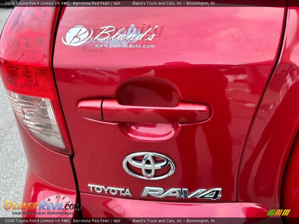 2008 Toyota RAV4 Limited V6 4WD Barcelona Red Pearl / Ash Photo #36