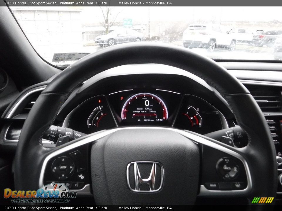 2020 Honda Civic Sport Sedan Platinum White Pearl / Black Photo #23