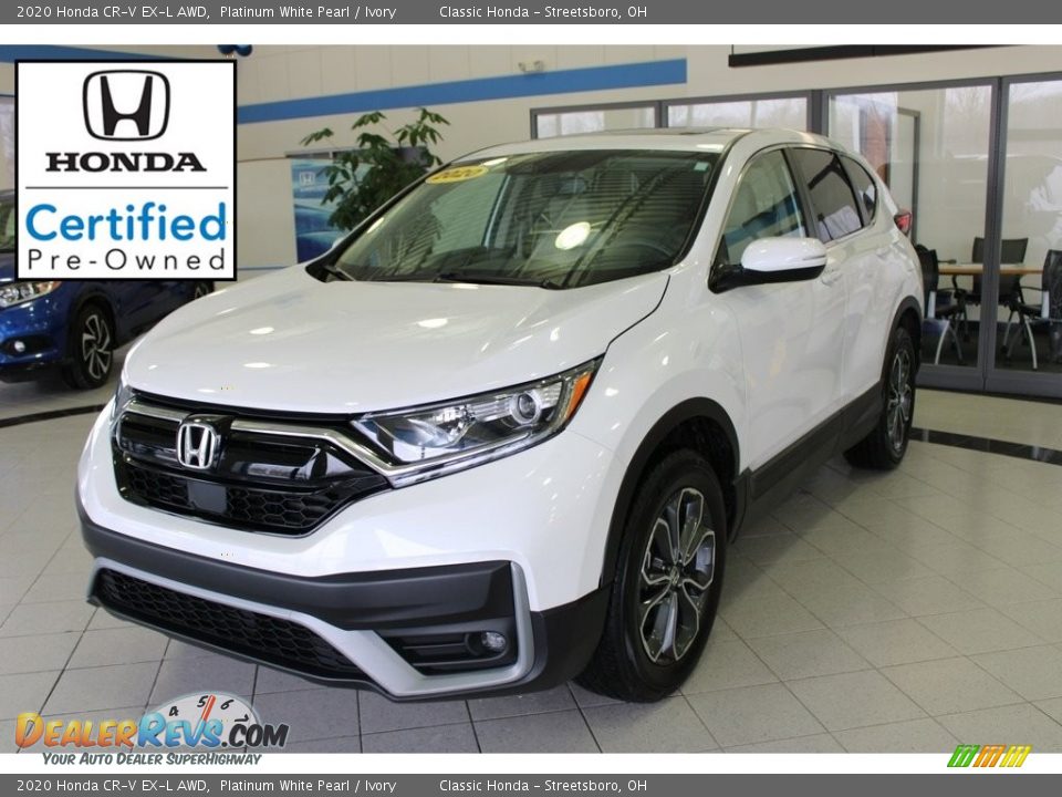 2020 Honda CR-V EX-L AWD Platinum White Pearl / Ivory Photo #1