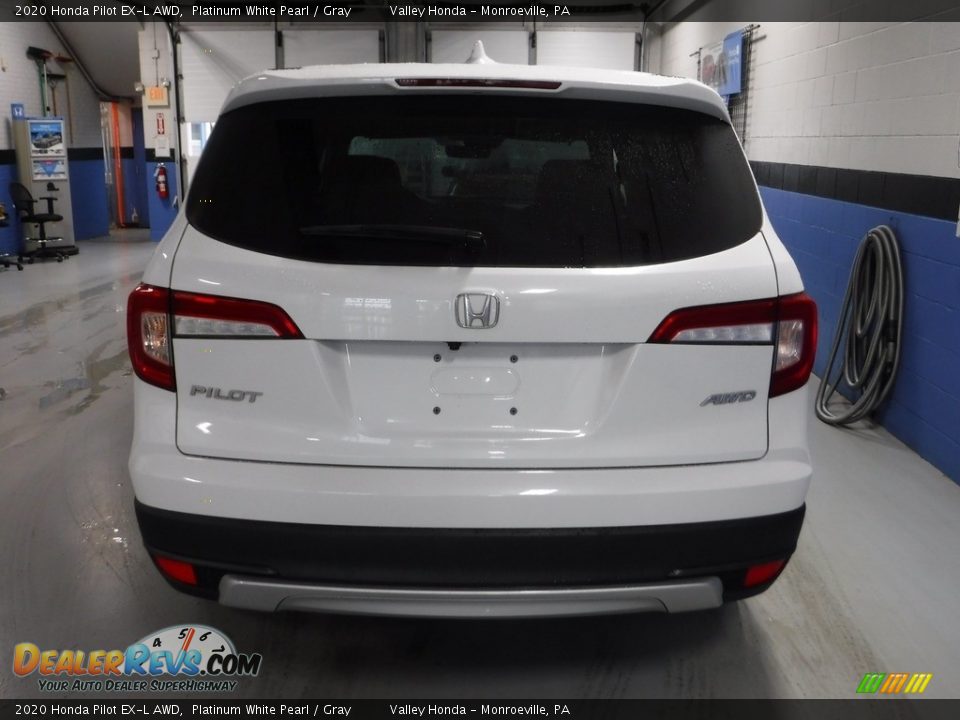 2020 Honda Pilot EX-L AWD Platinum White Pearl / Gray Photo #7