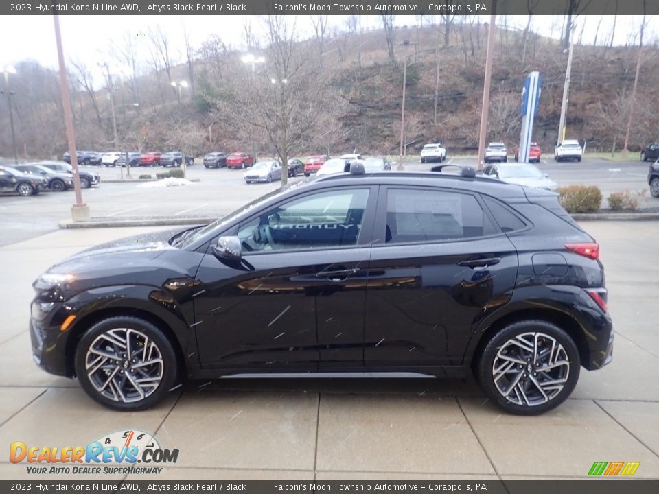 Abyss Black Pearl 2023 Hyundai Kona N Line AWD Photo #6