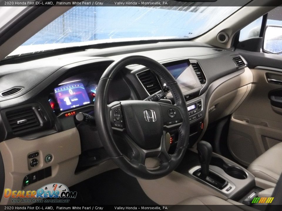 2020 Honda Pilot EX-L AWD Platinum White Pearl / Gray Photo #11