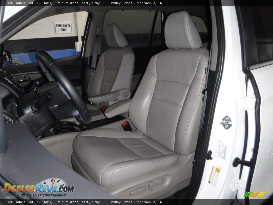 2020 Honda Pilot EX-L AWD Platinum White Pearl / Gray Photo #12