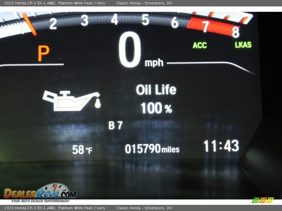 2020 Honda CR-V EX-L AWD Platinum White Pearl / Ivory Photo #23