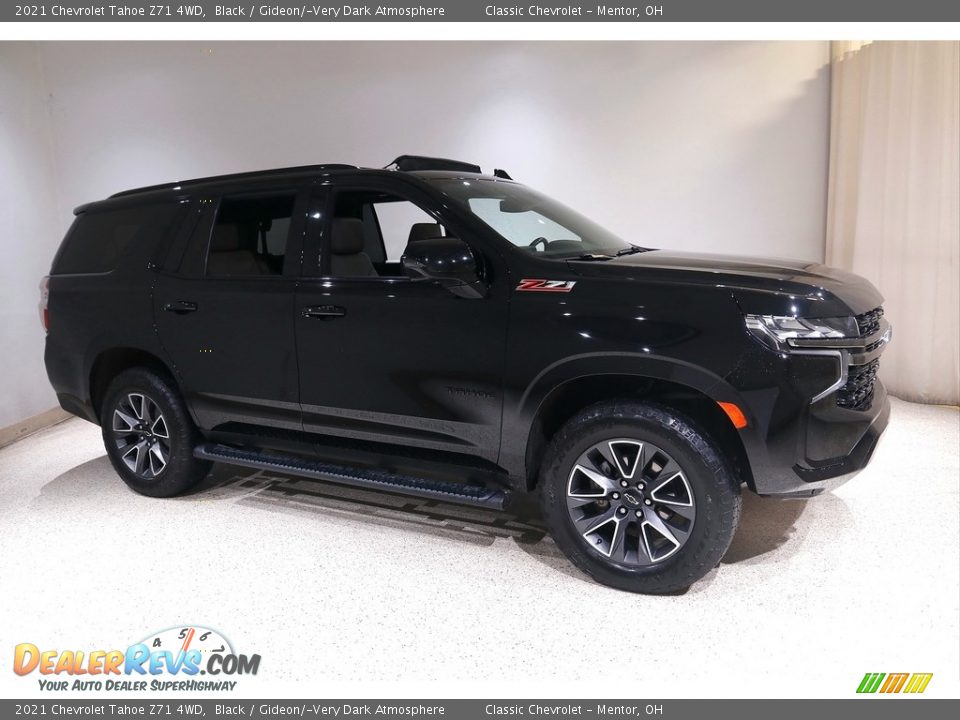 2021 Chevrolet Tahoe Z71 4WD Black / Gideon/­Very Dark Atmosphere Photo #1
