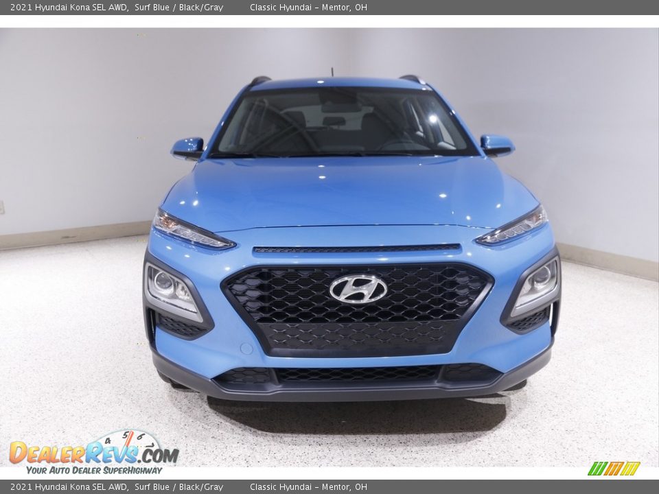 2021 Hyundai Kona SEL AWD Surf Blue / Black/Gray Photo #2