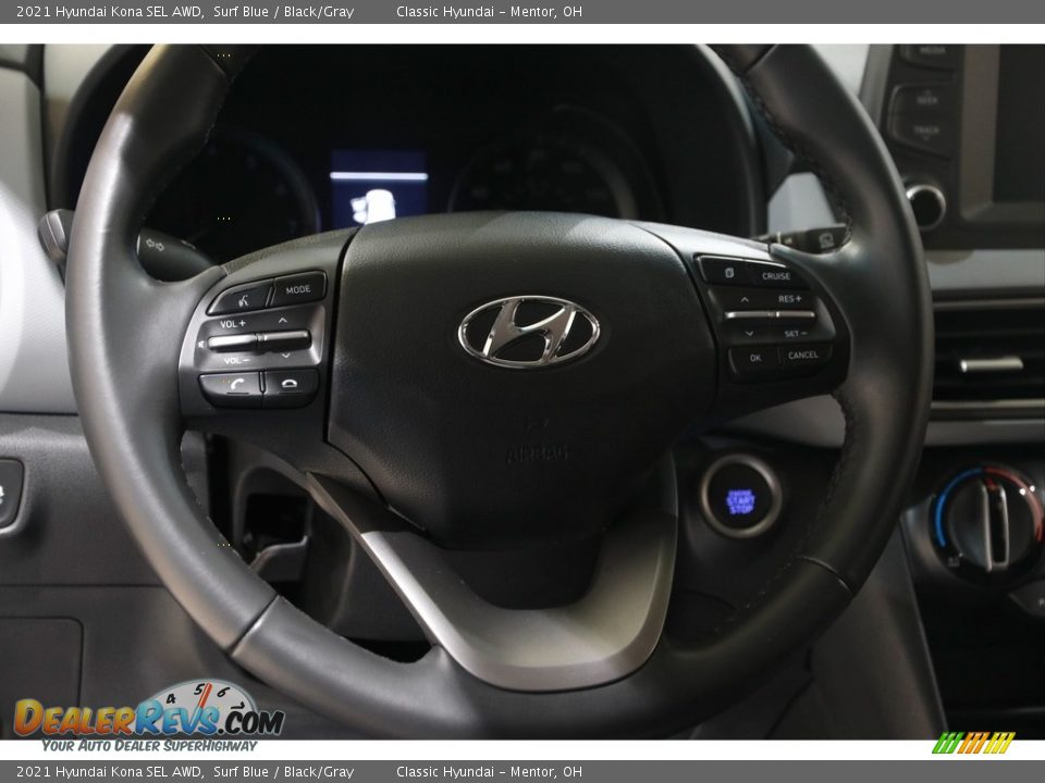 2021 Hyundai Kona SEL AWD Surf Blue / Black/Gray Photo #7
