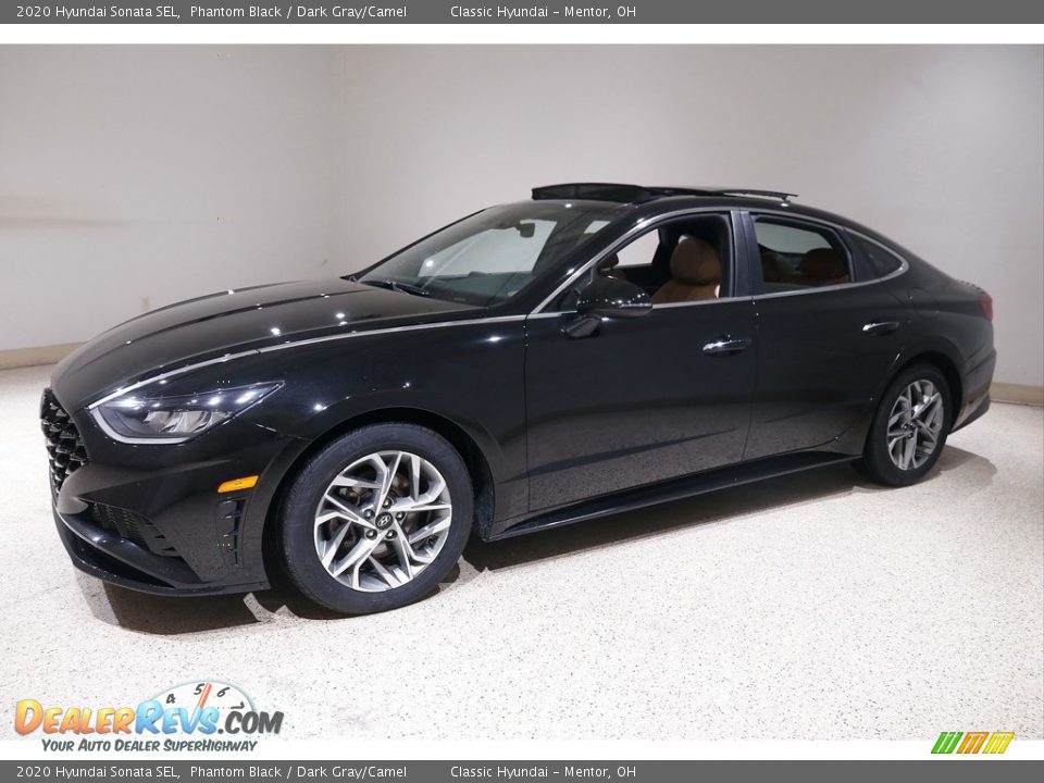 2020 Hyundai Sonata SEL Phantom Black / Dark Gray/Camel Photo #3