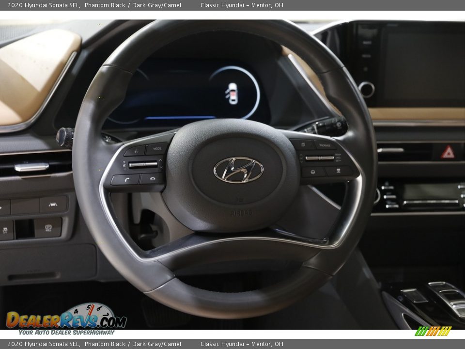 2020 Hyundai Sonata SEL Phantom Black / Dark Gray/Camel Photo #7