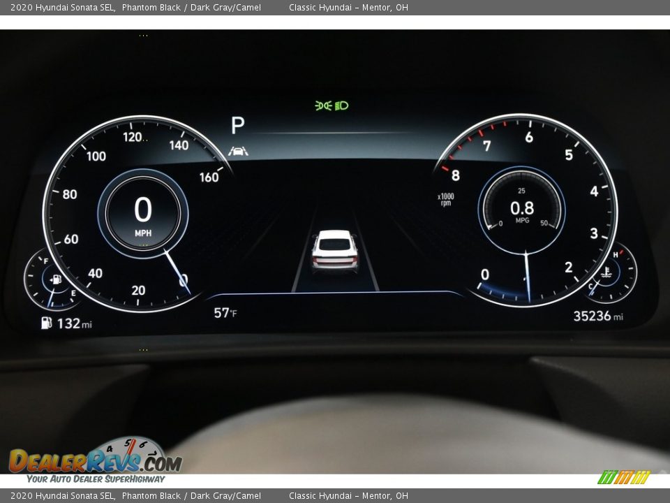 2020 Hyundai Sonata SEL Phantom Black / Dark Gray/Camel Photo #8