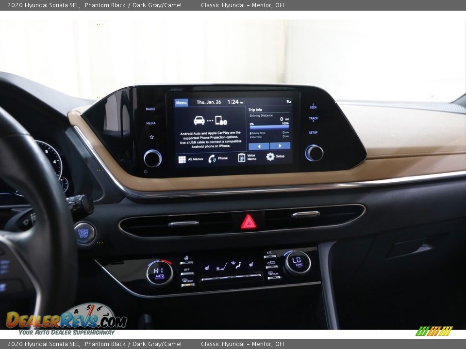 2020 Hyundai Sonata SEL Phantom Black / Dark Gray/Camel Photo #9