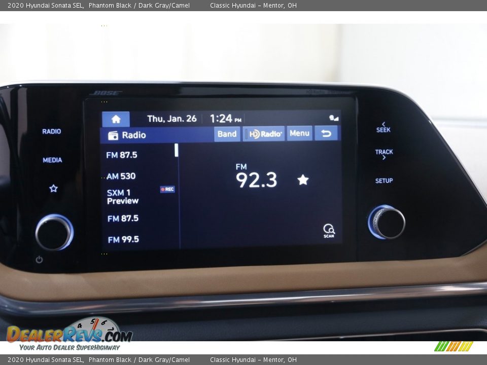 2020 Hyundai Sonata SEL Phantom Black / Dark Gray/Camel Photo #10