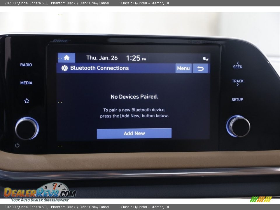 2020 Hyundai Sonata SEL Phantom Black / Dark Gray/Camel Photo #11