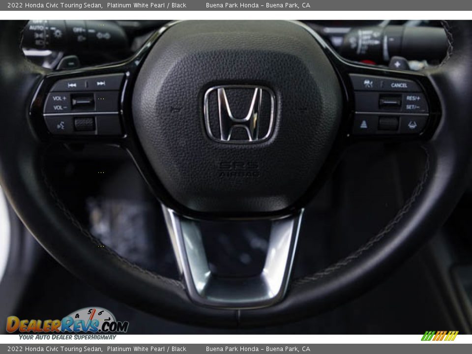 2022 Honda Civic Touring Sedan Platinum White Pearl / Black Photo #13