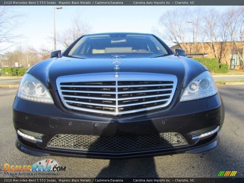 2010 Mercedes-Benz S 550 Sedan Majestic Black Metallic / Cashmere/Savanna Photo #4