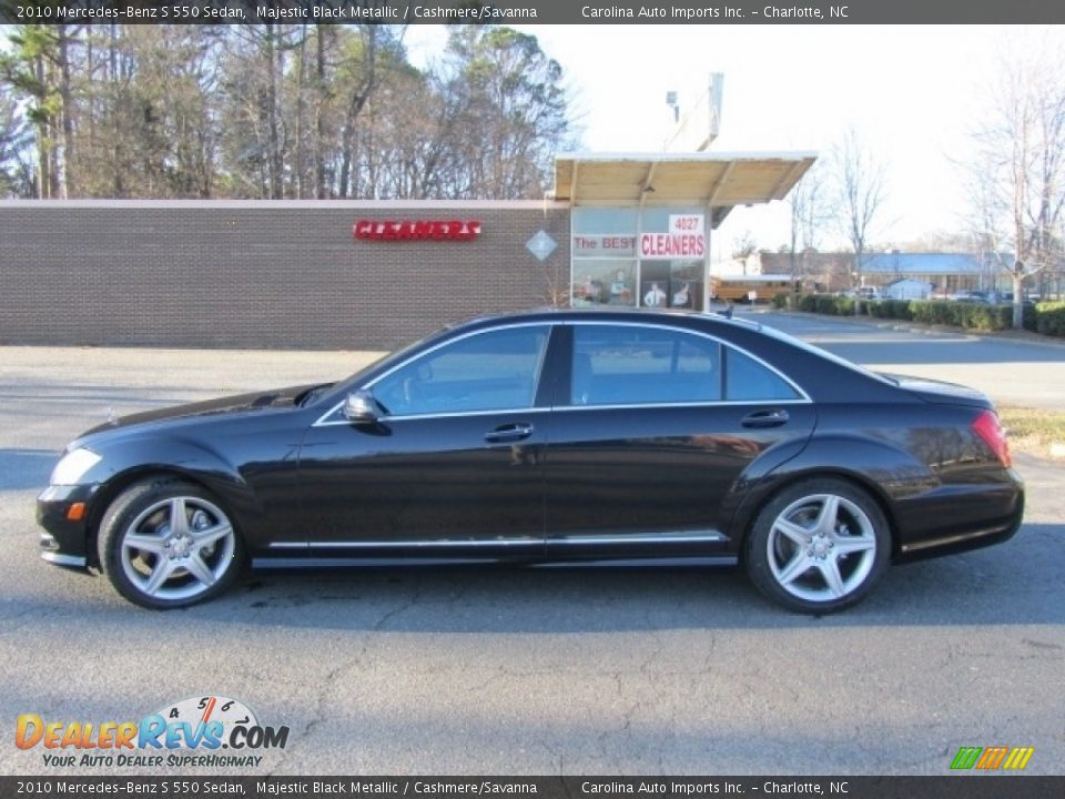 2010 Mercedes-Benz S 550 Sedan Majestic Black Metallic / Cashmere/Savanna Photo #7