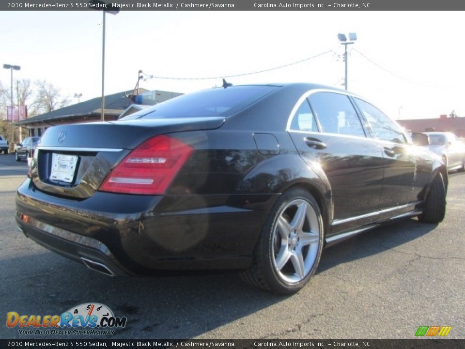 2010 Mercedes-Benz S 550 Sedan Majestic Black Metallic / Cashmere/Savanna Photo #10