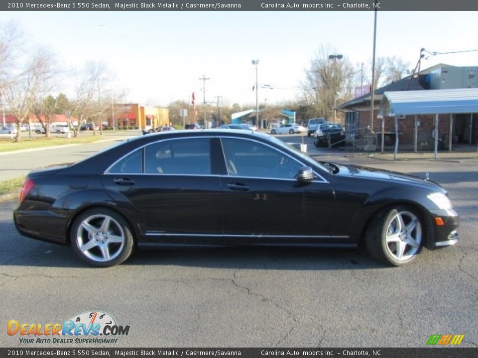 2010 Mercedes-Benz S 550 Sedan Majestic Black Metallic / Cashmere/Savanna Photo #11