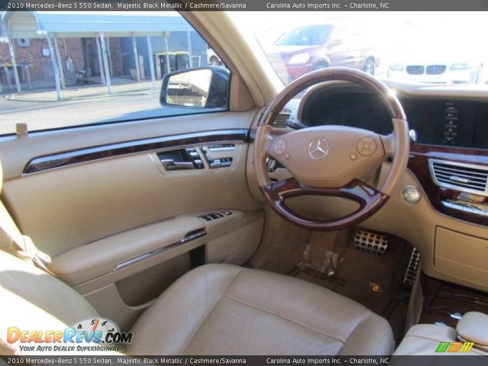 2010 Mercedes-Benz S 550 Sedan Majestic Black Metallic / Cashmere/Savanna Photo #12