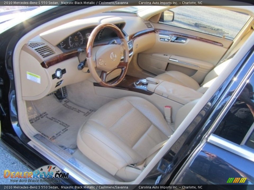 2010 Mercedes-Benz S 550 Sedan Majestic Black Metallic / Cashmere/Savanna Photo #17