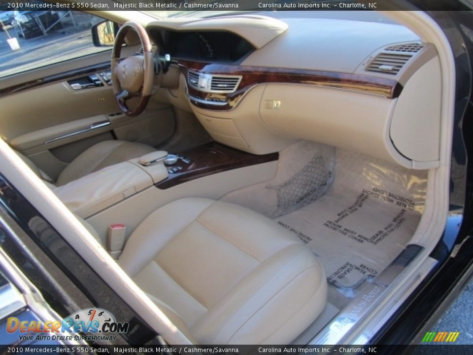 2010 Mercedes-Benz S 550 Sedan Majestic Black Metallic / Cashmere/Savanna Photo #21