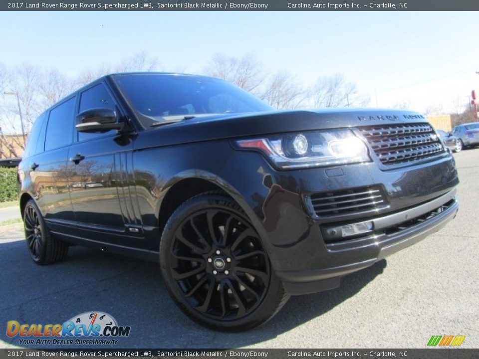 2017 Land Rover Range Rover Supercharged LWB Santorini Black Metallic / Ebony/Ebony Photo #1