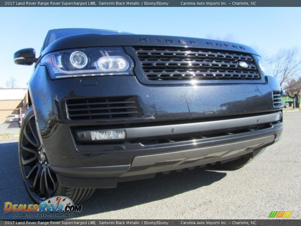 2017 Land Rover Range Rover Supercharged LWB Santorini Black Metallic / Ebony/Ebony Photo #2