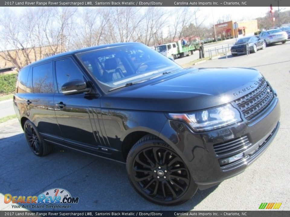 2017 Land Rover Range Rover Supercharged LWB Santorini Black Metallic / Ebony/Ebony Photo #3