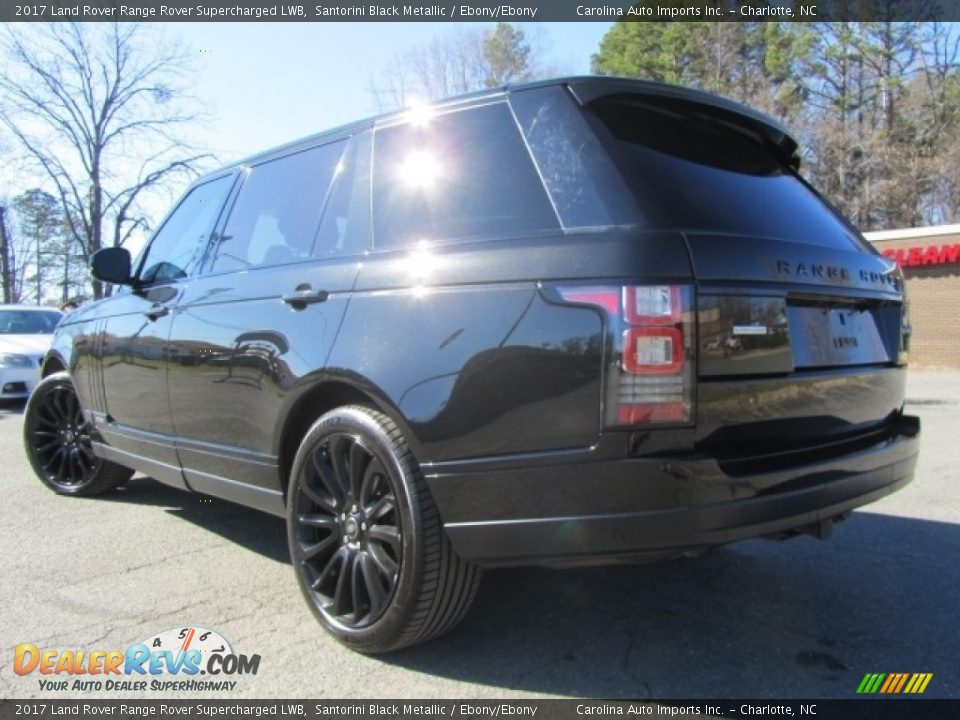 2017 Land Rover Range Rover Supercharged LWB Santorini Black Metallic / Ebony/Ebony Photo #8