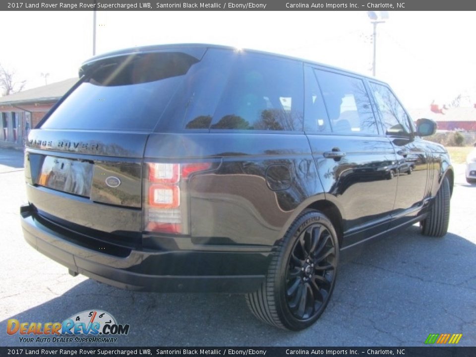 2017 Land Rover Range Rover Supercharged LWB Santorini Black Metallic / Ebony/Ebony Photo #10