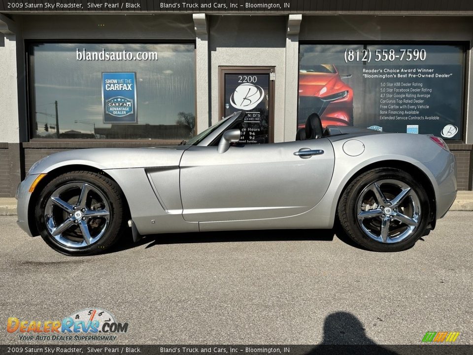 2009 Saturn Sky Roadster Silver Pearl / Black Photo #1