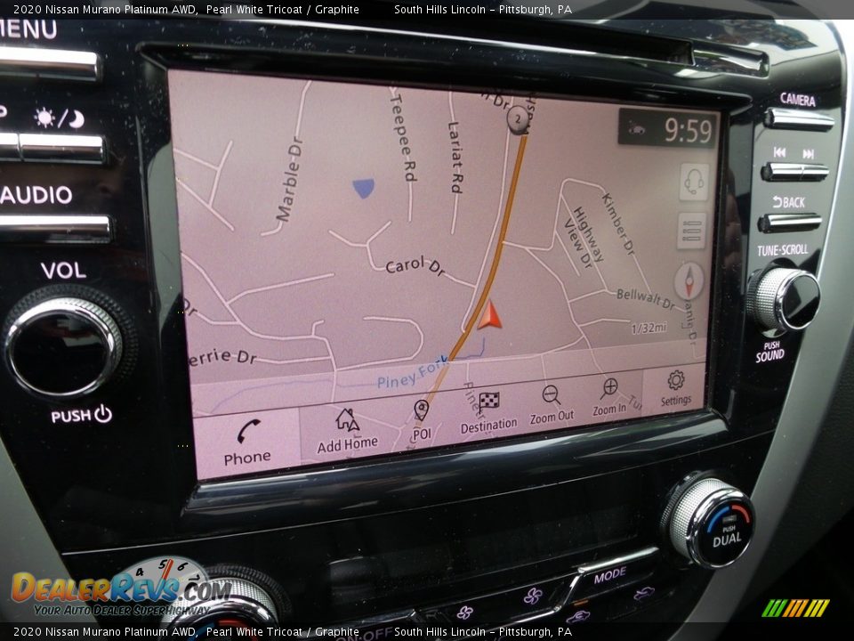 Navigation of 2020 Nissan Murano Platinum AWD Photo #21