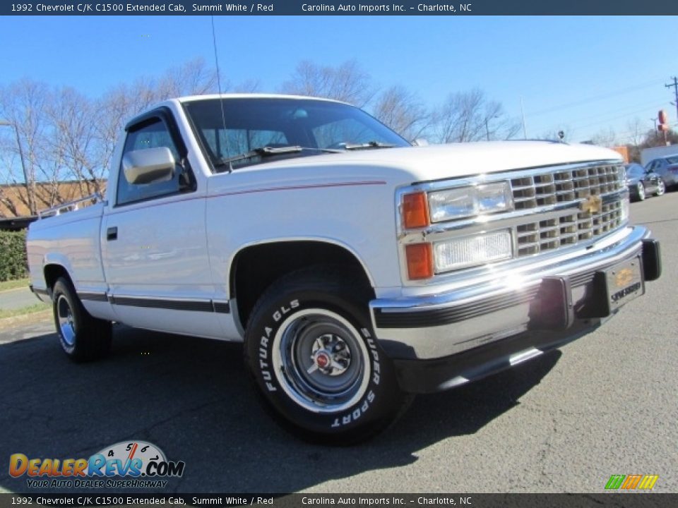 Summit White 1992 Chevrolet C/K C1500 Extended Cab Photo #1